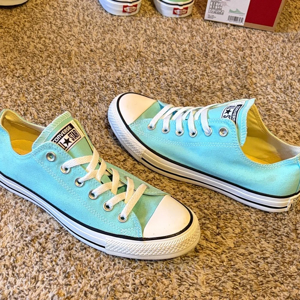 Women’s Converse Turquoise All Star Sneakers - Picture 4 of 7